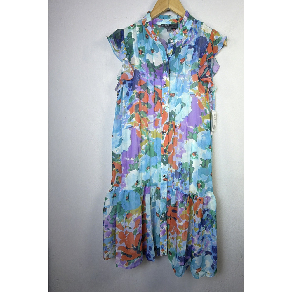 Donna Ricco mini dress floral dress womens 8 victorian summer spring wedding NWT - Picture 6 of 14